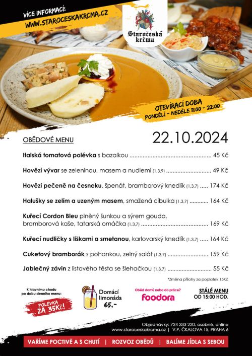 OBĚDOVÉ MENU